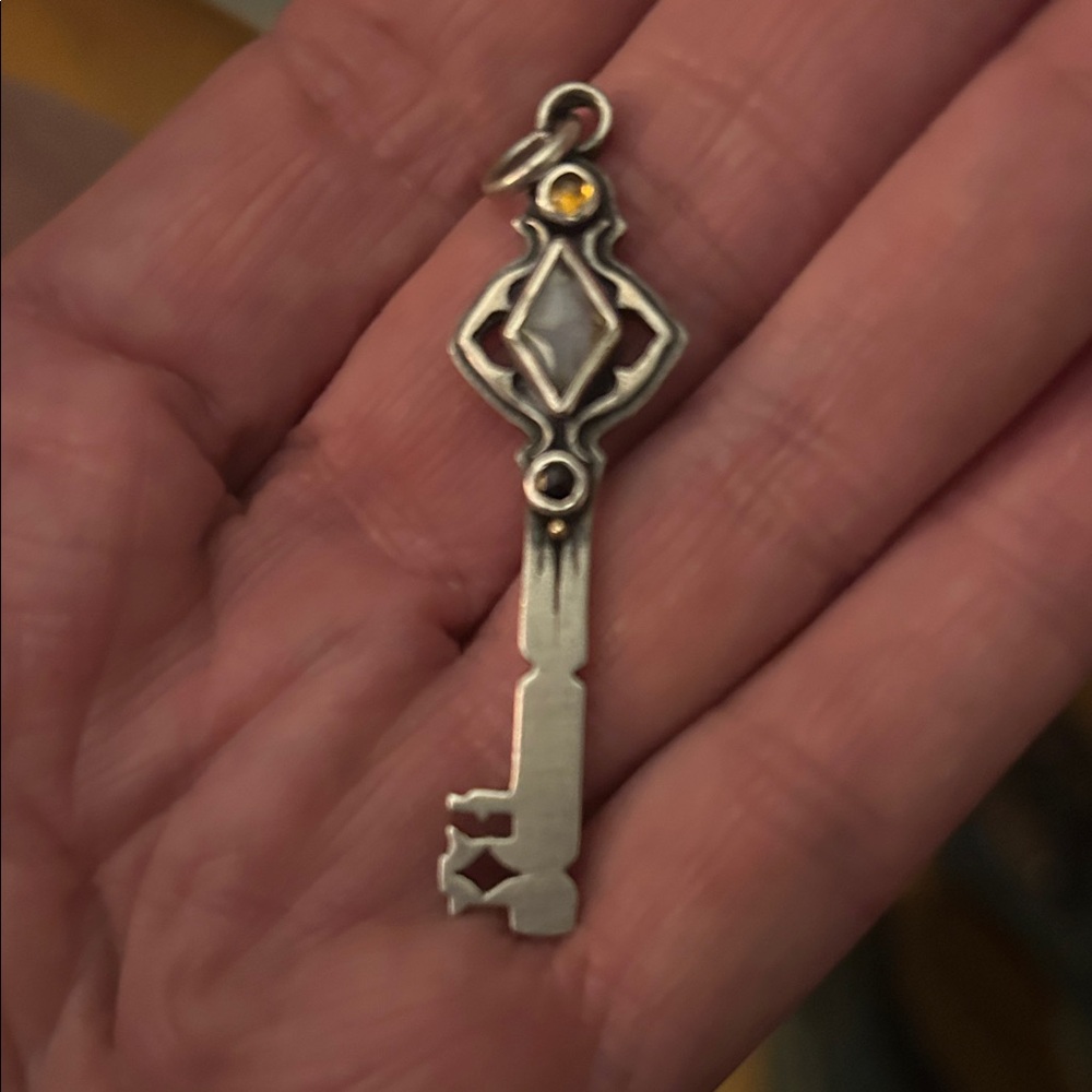 Bearing Thorns Sterling Occulus Key Pendant